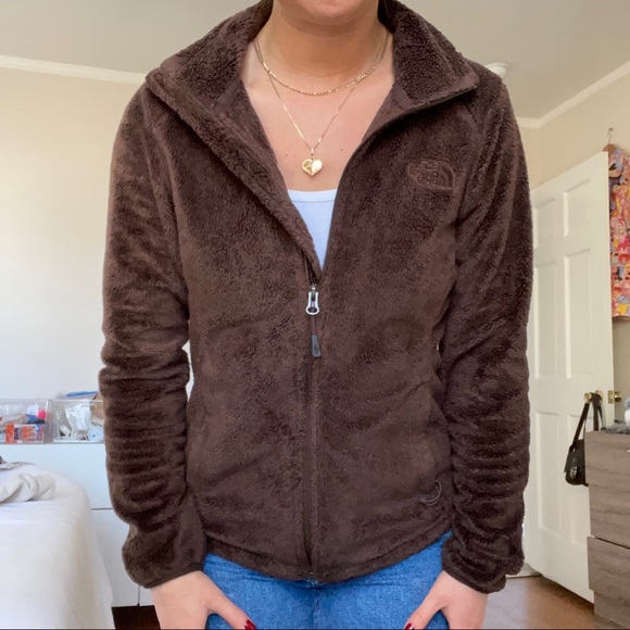 North Face Fluffy Brown Fleece Jacket - Picture 1 of 6